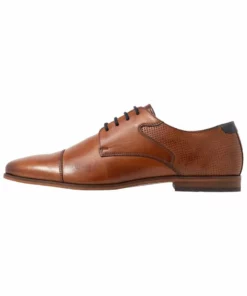 Pier One Uomo LEATHER - Stringate Eleganti - Cognac