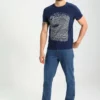 Pier One Uomo T-shirt Con Stampa - Dark Blue/white -Offerta Economica Pier One 06ab58ea59a0459eb1744c727fbfd451