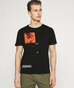 Pier One Uomo T-shirt Con Stampa - Black