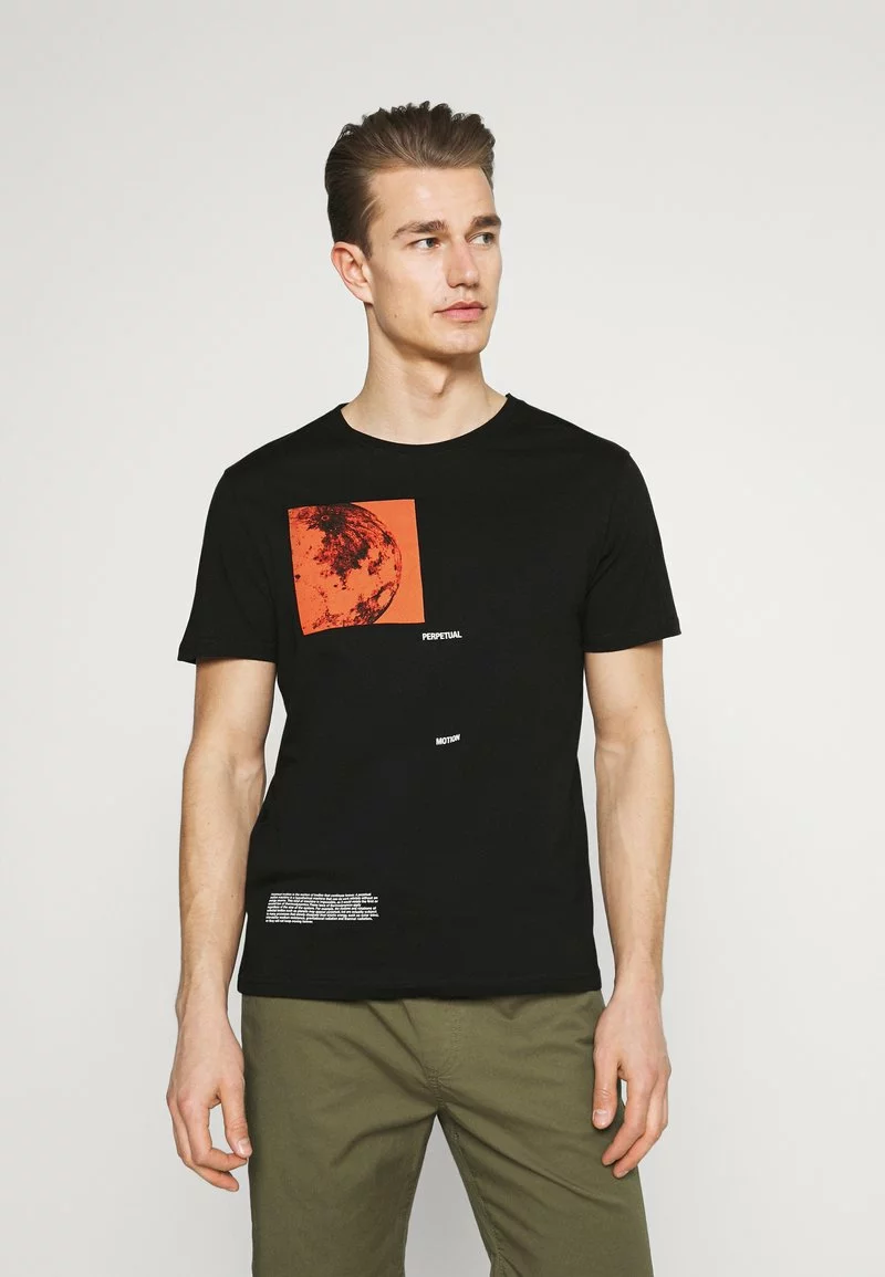 Pier One Uomo T-shirt Con Stampa - Black 3 Pier One Uomo T-shirt Con Stampa - Black