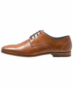 Pier One Uomo LEATHER - Stringate Eleganti - Cognac