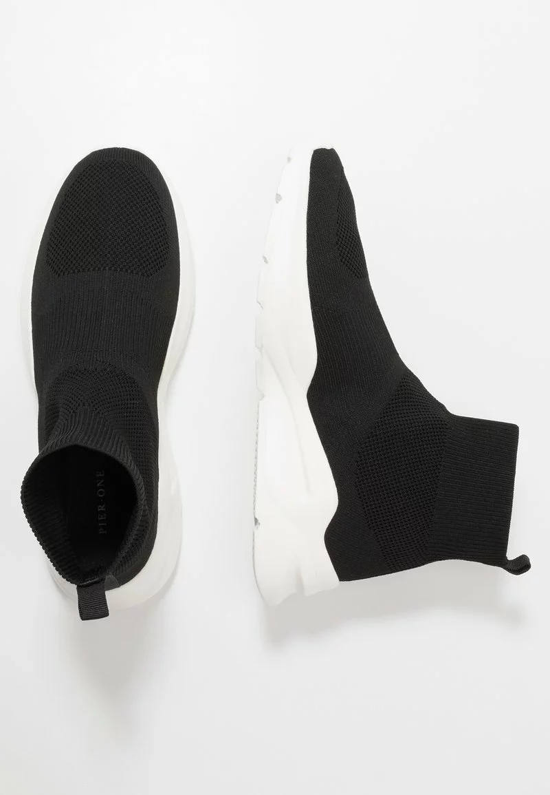 Pier One Uomo Sneakers Alte - Black/white 4 Pier One Uomo Sneakers Alte - Black/white - immagine 2