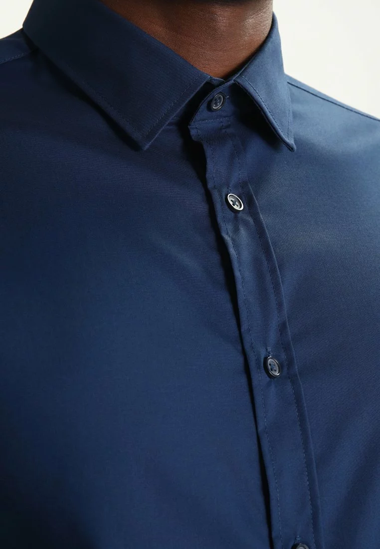 Pier One Uomo Camicia Elegante - Dark Blue 6 Pier One Uomo Camicia Elegante - Dark Blue - immagine 4