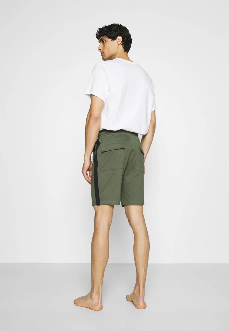 Pier One Uomo LOUNGE STRIPED SHORTS - Pantaloni Del Pigiama - Khaki/black 5 Pier One Uomo LOUNGE STRIPED SHORTS - Pantaloni Del Pigiama - Khaki/black - immagine 3