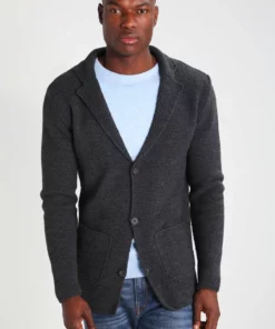 Pier One Uomo Cardigan - Mottled Dark Grey