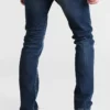 Pier One Uomo Jeans A Sigaretta - Washed Dark Blue -Offerta Economica Pier One 19f71c5aa23e4aee8fbafd64cafceb95