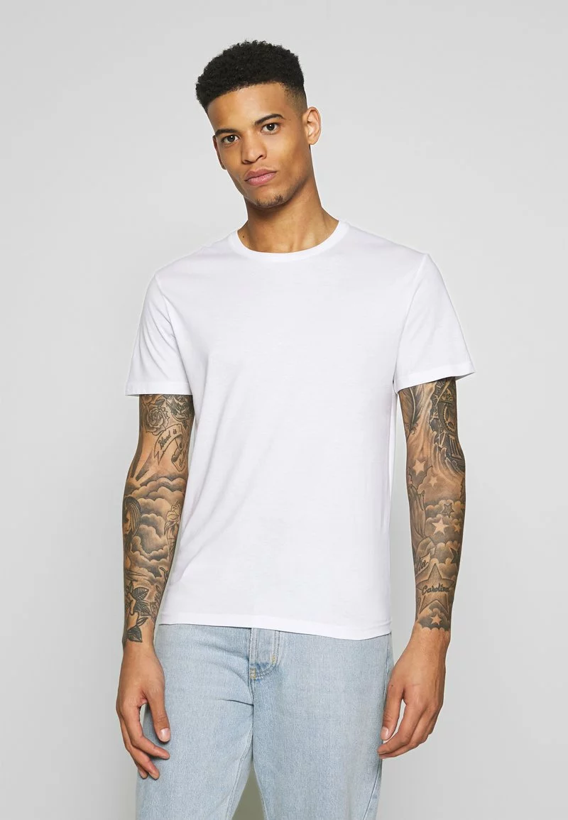 Pier One Uomo 3 PACK - T-shirt Basic - Black/ White 5 Pier One Uomo 3 PACK - T-shirt Basic - Black/ White - immagine 3