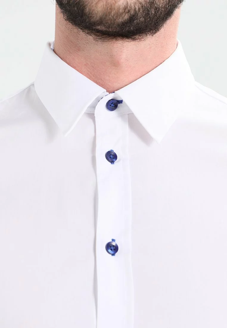 Pier One Uomo Camicia - White/blue 6 Pier One Uomo Camicia - White/blue - immagine 4