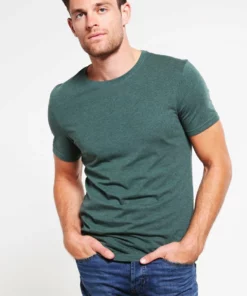 Pier One Uomo T-shirt Basic - Green Melange
