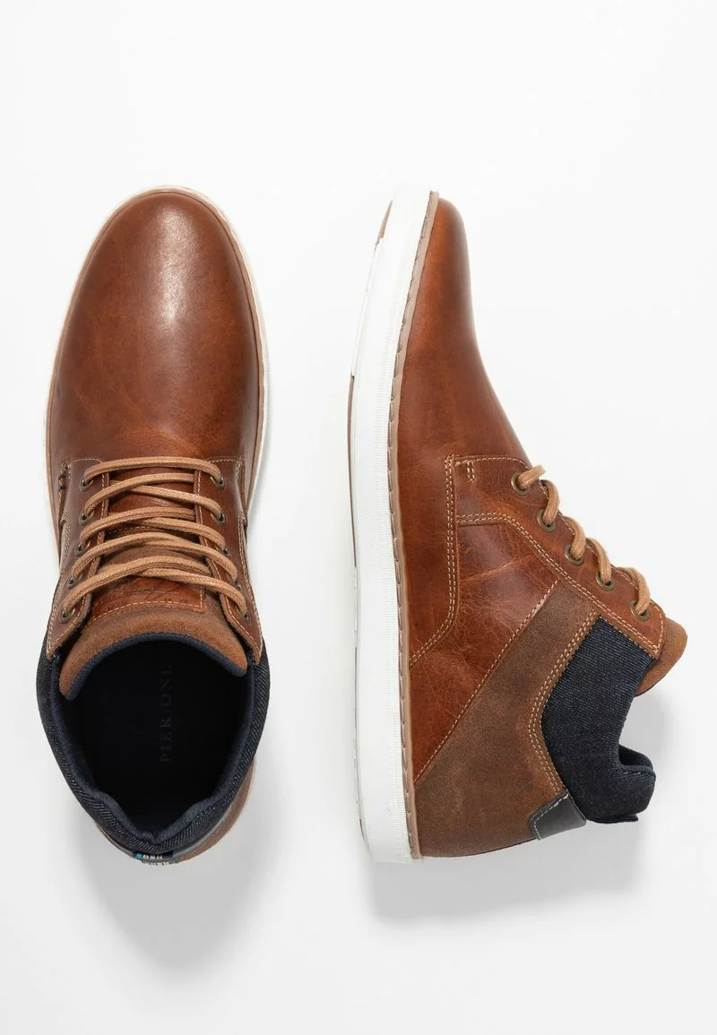 Pier One Uomo Sneakers Alte - Cognac 4 Pier One Uomo Sneakers Alte - Cognac - immagine 2