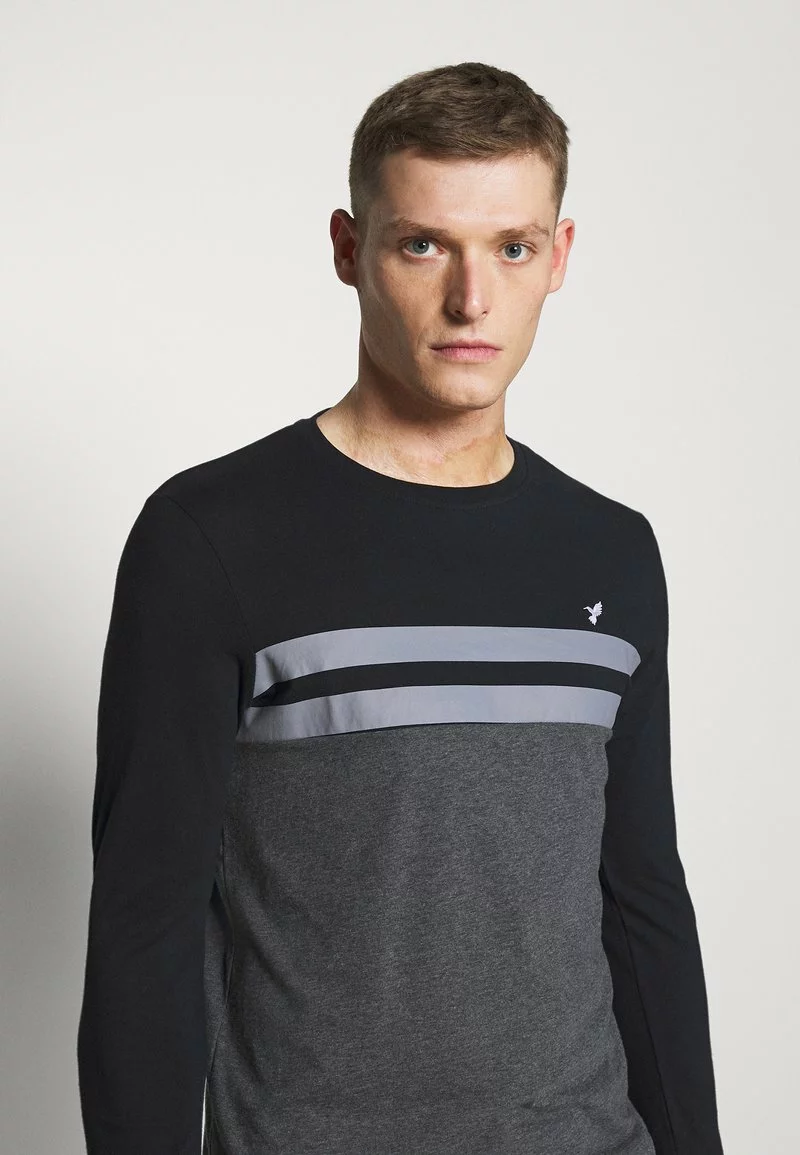 Pier One Uomo Maglietta A Manica Lunga - Black/mottled Dark Grey 6 Pier One Uomo Maglietta A Manica Lunga - Black/mottled Dark Grey - immagine 4