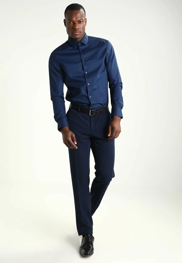 Pier One Uomo Camicia Elegante - Dark Blue 4 Pier One Uomo Camicia Elegante - Dark Blue - immagine 2