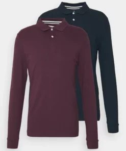 Pier One Uomo 2 PACK - Polo - Bordeaux/dark Blue