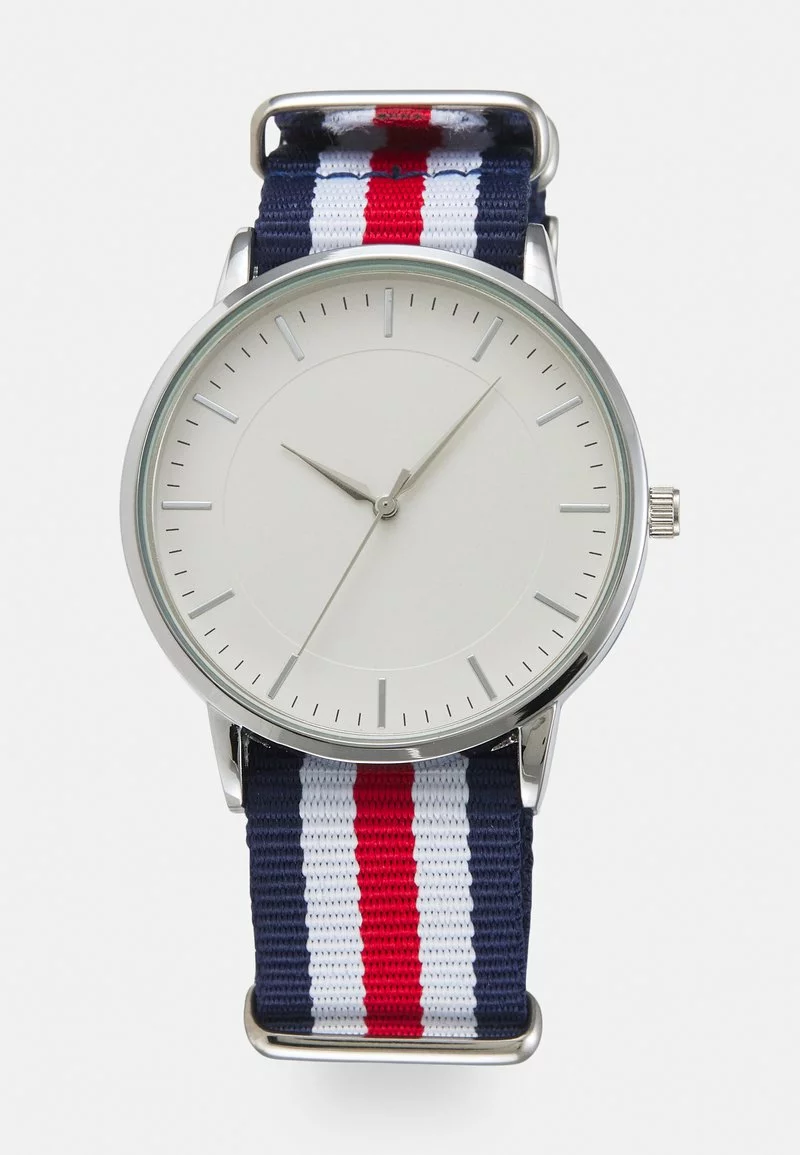 Pier One UNISEX - Orologio - Silver/blue/red 3 Pier One UNISEX - Orologio - Silver/blue/red