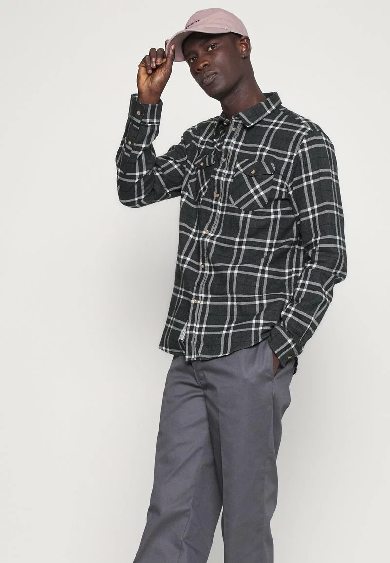 Pier One Uomo Camicia - Mottled Dark Grey 6 Pier One Uomo Camicia - Mottled Dark Grey - immagine 4