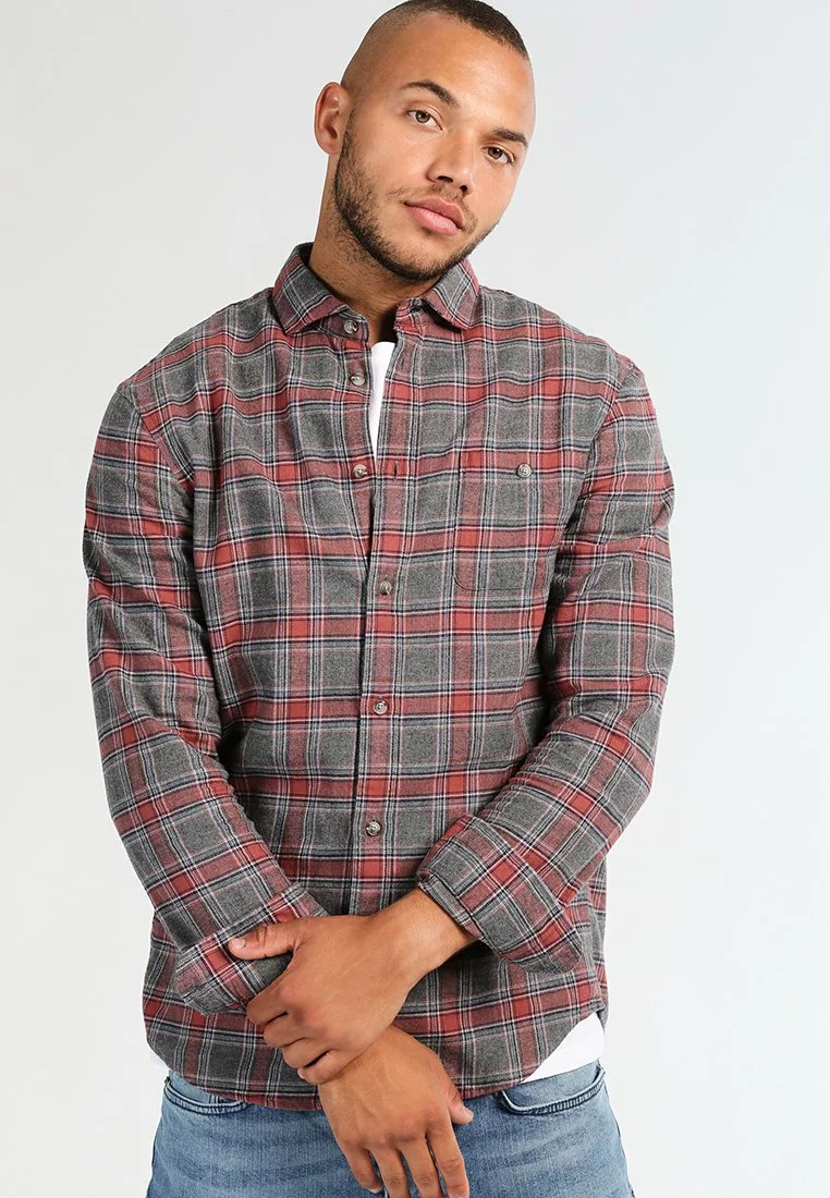 Pier One Uomo Camicia - Grey/coral 3 Pier One Uomo Camicia - Grey/coral