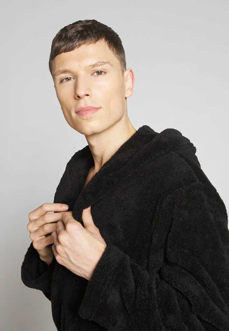 Pier One Uomo Accappatoio - Black 6 Pier One Uomo Accappatoio - Black - immagine 4