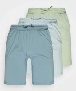 Pier One Uomo 3 PACK - Pantaloni Del Pigiama - Blue/light Blue/light Green