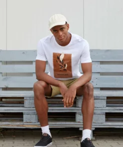 Pier One Uomo LEAF PRINT GRAPHIC T-SHIRT - T-shirt Con Stampa - White