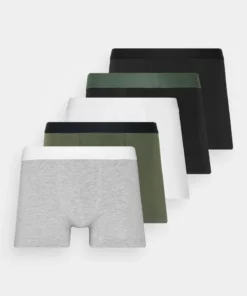 Pier One Uomo 5 PACK - Culotte - Black/khaki/mottled Grey