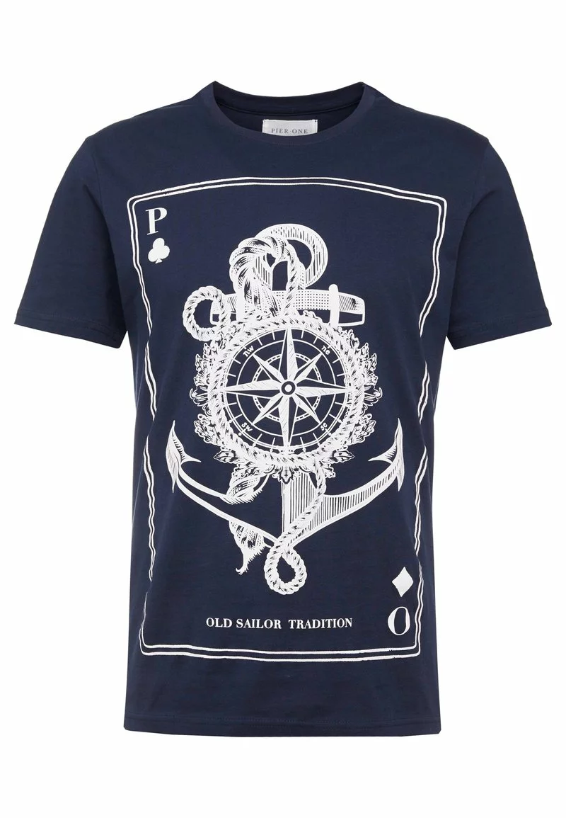 Pier One Uomo T-shirt Con Stampa - Dark Blue 6 Pier One Uomo T-shirt Con Stampa - Dark Blue - immagine 4