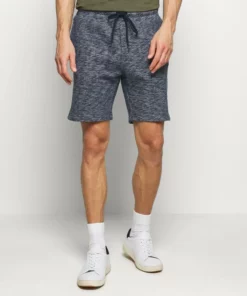 Pier One Uomo Shorts - Mottled Dark Blue