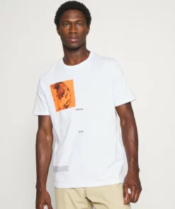 Pier One Uomo T-shirt Con Stampa - White