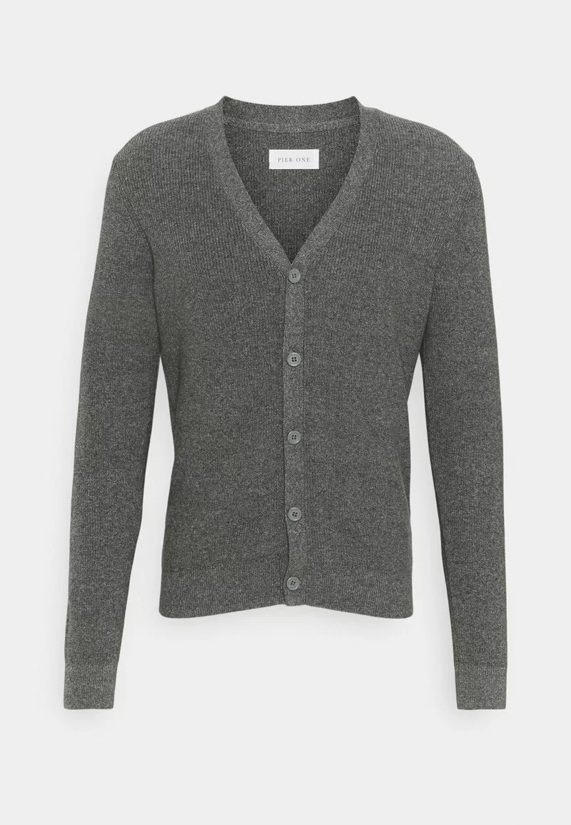 Pier One Uomo Cardigan - Mottled Grey 6 Pier One Uomo Cardigan - Mottled Grey - immagine 4