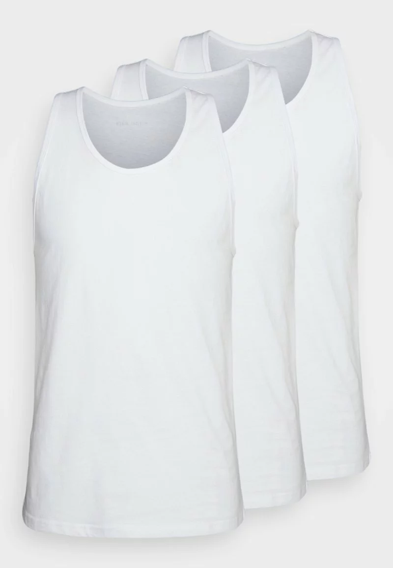 Pier One Uomo 3 PACK - Top - White 3 Pier One Uomo 3 PACK - Top - White