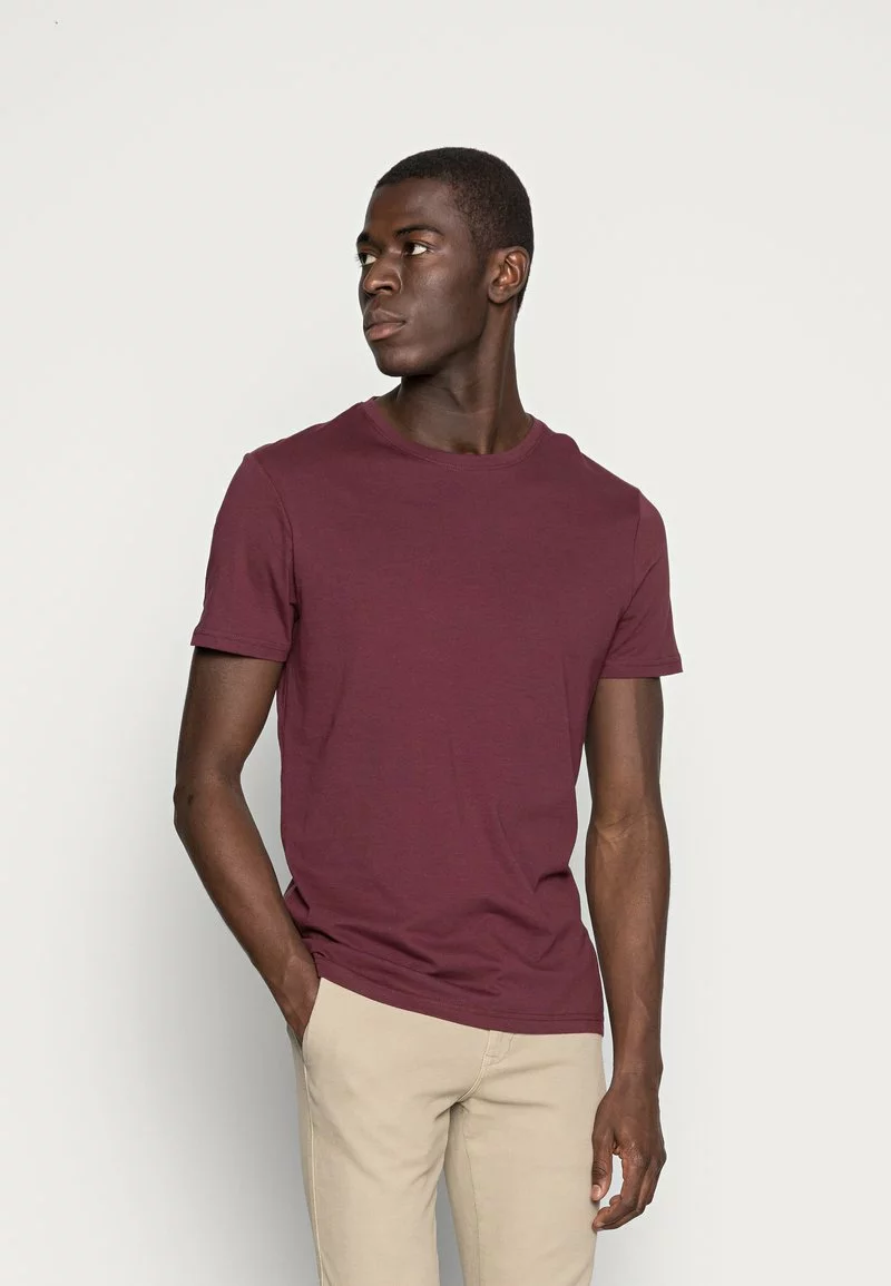 Pier One Uomo 2 PACK - T-shirt Basic - Bordeaux 4 Pier One Uomo 2 PACK - T-shirt Basic - Bordeaux - immagine 2