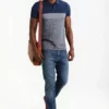 Pier One Uomo Polo - Dark Blue/mottled Grey -Offerta Economica Pier One 626ecb44c46d4799af491dcfa08aa004