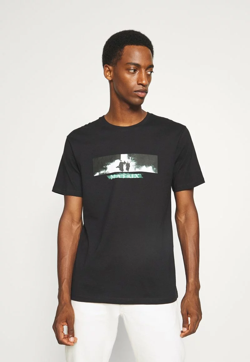 Pier One Uomo MATRIX TEE - T-shirt Con Stampa - Black 3 Pier One Uomo MATRIX TEE - T-shirt Con Stampa - Black