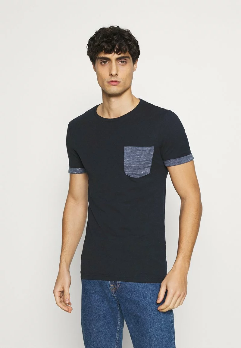Pier One Uomo T-shirt Con Stampa - Dark Blue 3 Pier One Uomo T-shirt Con Stampa - Dark Blue