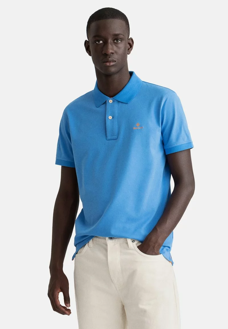 GANT Uomo PLUS CONTRAST COLLAR RUGGER - Poloshirt - Day Blue 3 GANT Uomo PLUS CONTRAST COLLAR RUGGER - Poloshirt - Day Blue