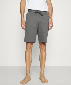 Pier One Uomo LOUNGE STRIPED SHORTS - Pantaloni Del Pigiama - Mottled Dark Grey/mottled Grey