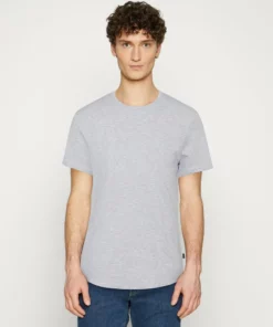 Pier One Uomo 5 PACK - T-shirt Basic - Mottled Brown/mottled Light Grey/mottled Dark Grey