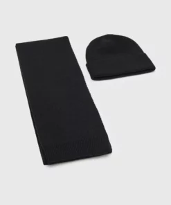 Pier One SET UNISEX - Sciarpa - Black