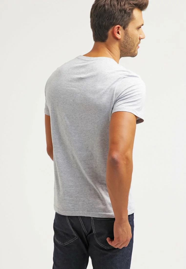 Pier One Uomo T-shirt Basic - Light Grey Melange 5 Pier One Uomo T-shirt Basic - Light Grey Melange - immagine 3
