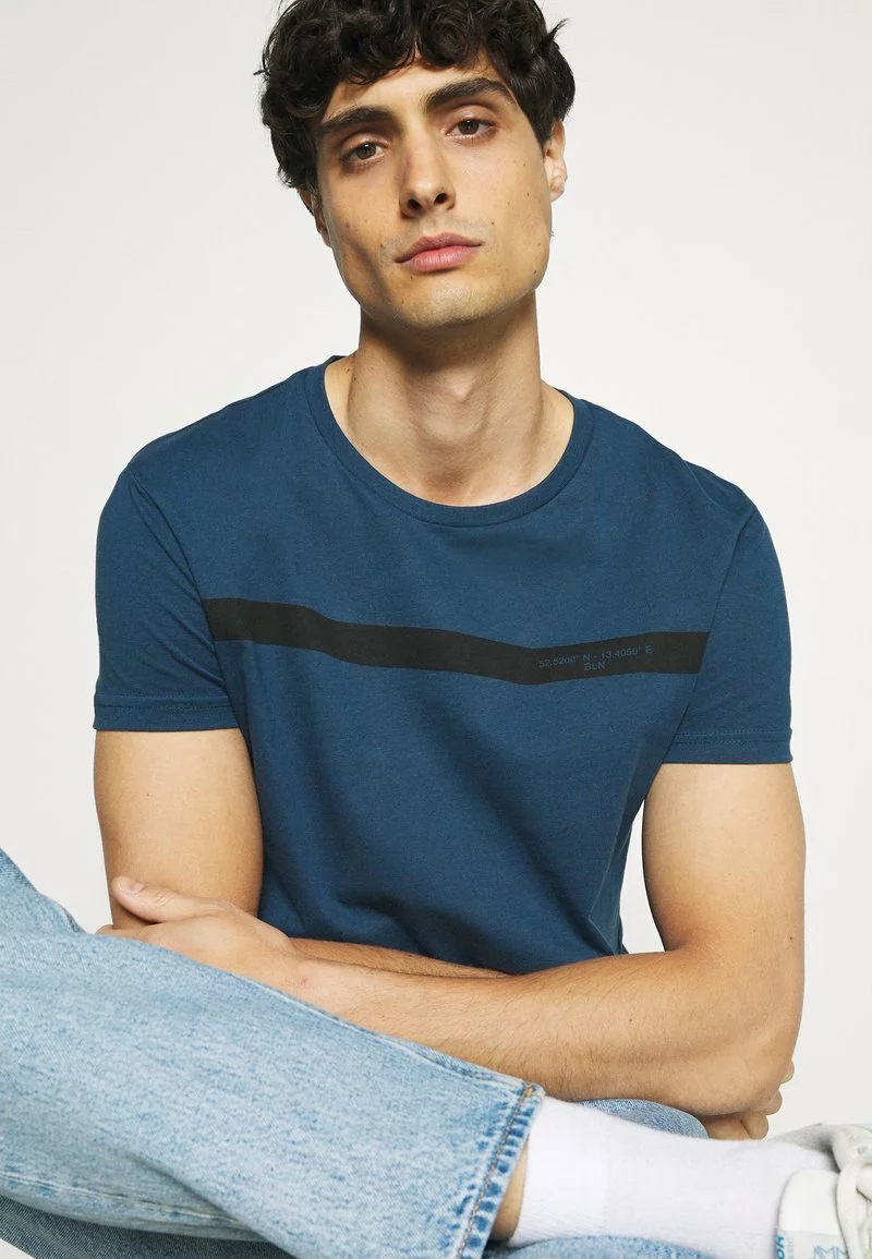 Pier One Uomo T-shirt Con Stampa - Blue 7 Pier One Uomo T-shirt Con Stampa - Blue - immagine 5