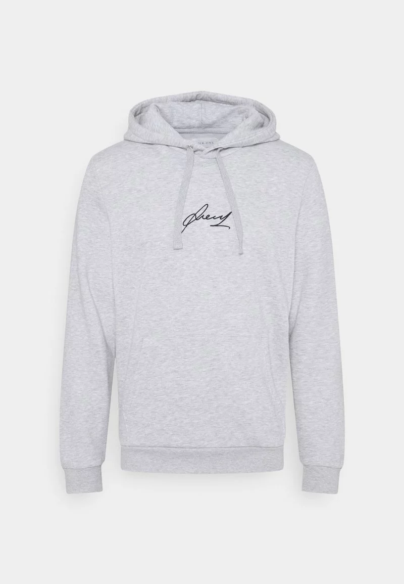 Pier One Uomo SCRIPT HOODIE - Felpa Con Cappuccio - Light Grey 3 Pier One Uomo SCRIPT HOODIE - Felpa Con Cappuccio - Light Grey