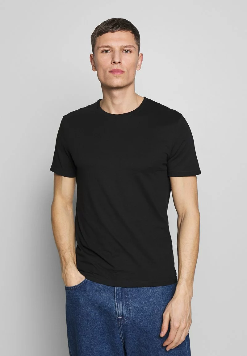Pier One Uomo 5 PACK - T-shirt Basic - Black/white/blue 4 Pier One Uomo 5 PACK - T-shirt Basic - Black/white/blue - immagine 2