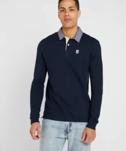Pier One Uomo COLLAR RUGBY - Polo - Dark Blue