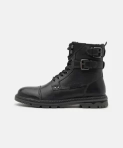 Pier One Uomo Stivaletti Stringati - Black