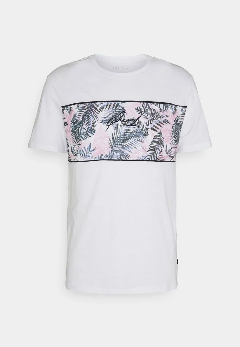 Pier One Uomo T-shirt Con Stampa - White 8 Pier One Uomo T-shirt Con Stampa - White - immagine 6