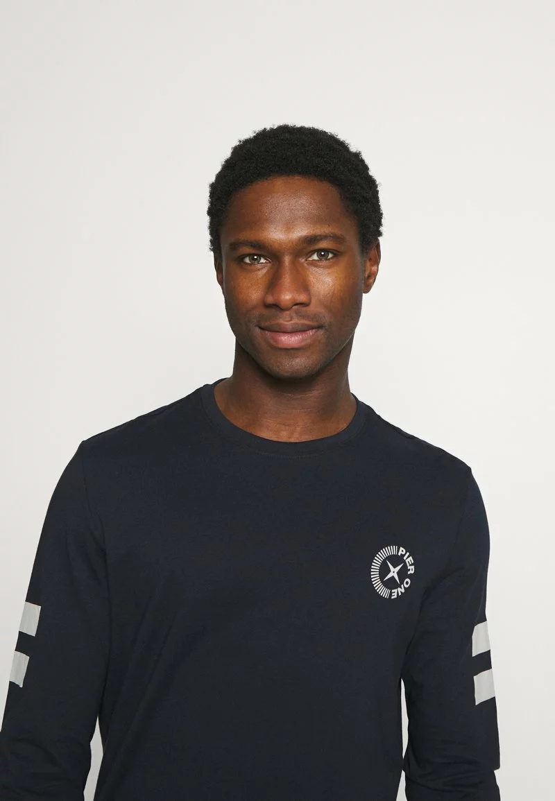 Pier One Uomo Maglietta A Manica Lunga - Dark Blue 6 Pier One Uomo Maglietta A Manica Lunga - Dark Blue - immagine 4