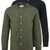 Pier One Uomo 2 PACK - Camicia - Oliv/black -Offerta Economica Pier One 8e1e72ba849c4651a91bd246519e0732