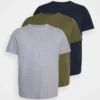 Pier One Uomo 3 PACK - T-shirt Basic - Olive/dark Blue/grey -Offerta Economica Pier One 8e34b694e4b043b7b1f0bc443c7d5f3f