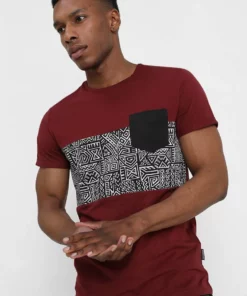 Pier One Uomo T-shirt Con Stampa - Bordeaux