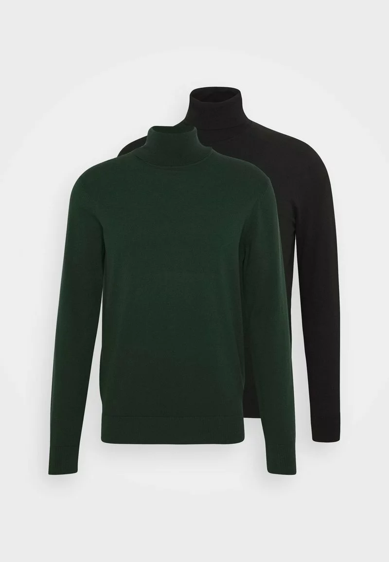 Pier One Uomo 2 PACK - Maglione - Black/dark Green 7 Pier One Uomo 2 PACK - Maglione - Black/dark Green - immagine 5
