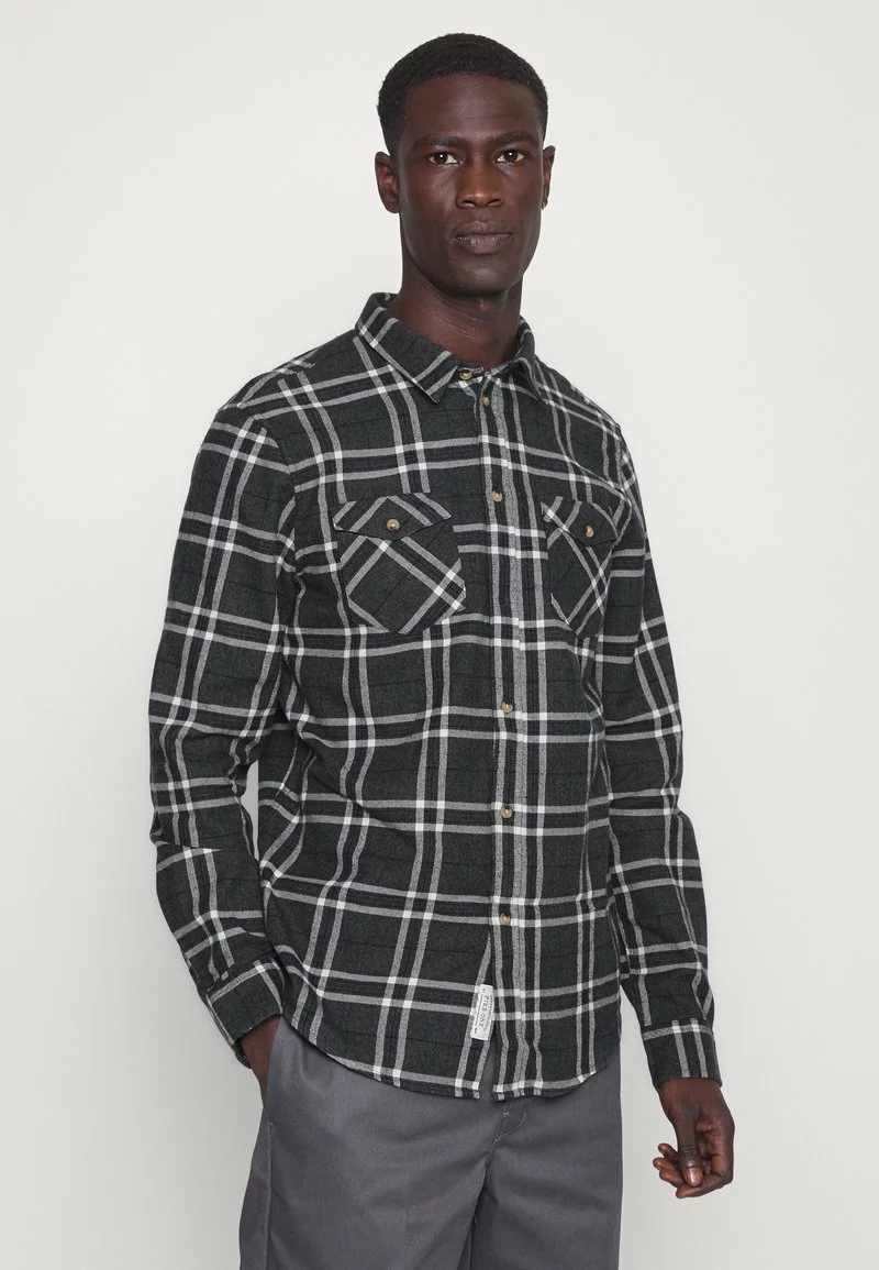 Pier One Uomo Camicia - Mottled Dark Grey 3 Pier One Uomo Camicia - Mottled Dark Grey